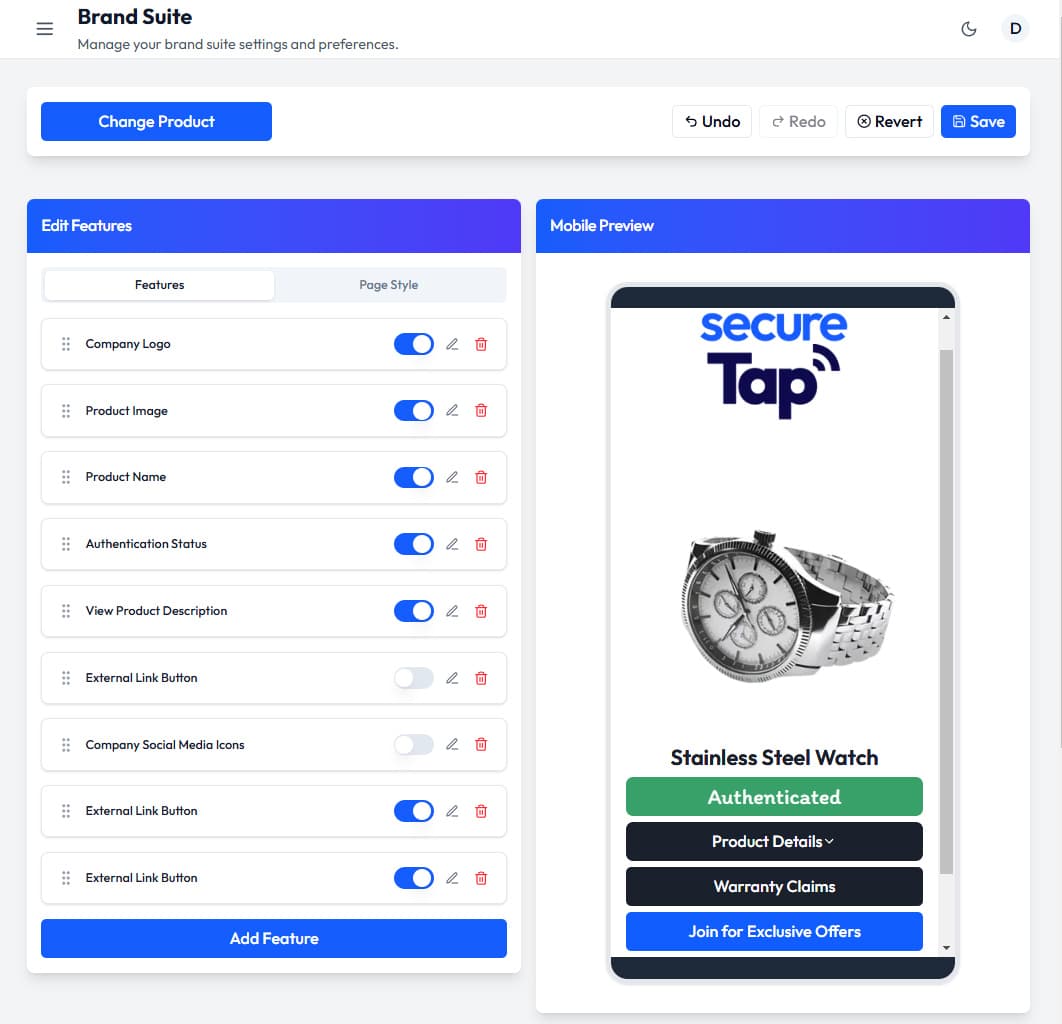 Experience Suite Interface